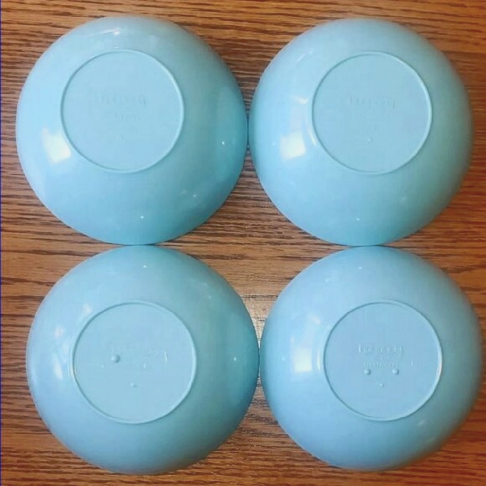 STETSON Melmac Vintage MCM Robin Egg Blue Berry Bowls - Set of 4 - Picture 6 of 7